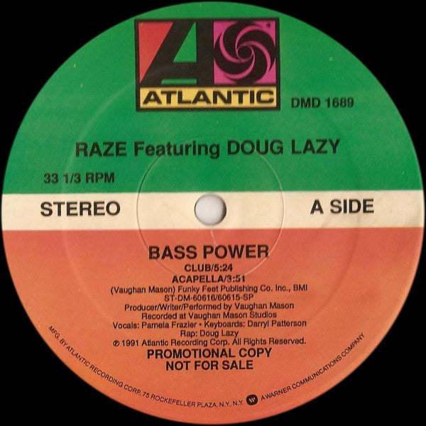 Raze Featuring Doug Lazy : Bass Power (12", Promo)