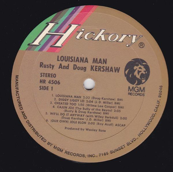 Rusty & Doug Kershaw : Louisiana Man (LP, Album, RE)