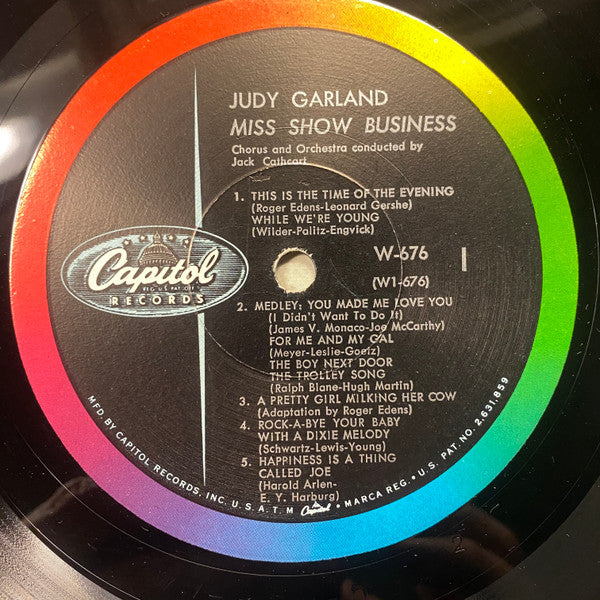 Judy Garland : Miss Show Business (LP, Album, Mono)