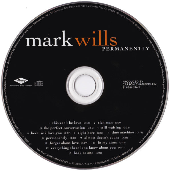 Mark Wills (2) : Permanently (CD, Album)