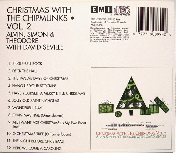 The Chipmunks : Alvin, Simon And Theodore With David Seville : Christmas With The Chipmunks Vol. 2 (CD, Club, RE)