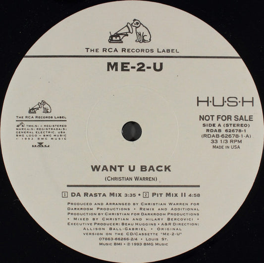 Me-2-U : Want U Back (12", Promo)