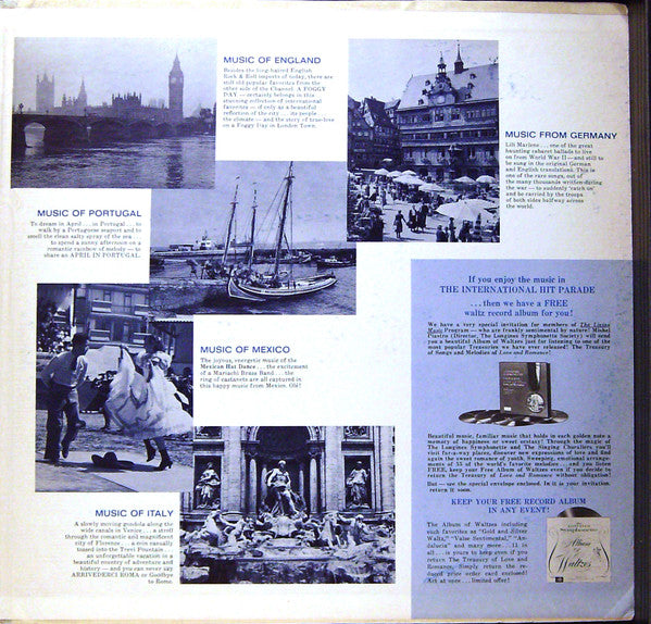 The Longines Symphonette, The Singing Choraliers : International Hit Parade (2xLP, Album, Mono, Gat)