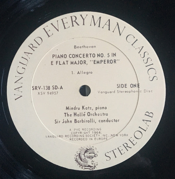 Ludwig van Beethoven : Beethoven Piano Concerto No. 5 In E Flat Major, Op. 73 "Emperor" (LP, Album)