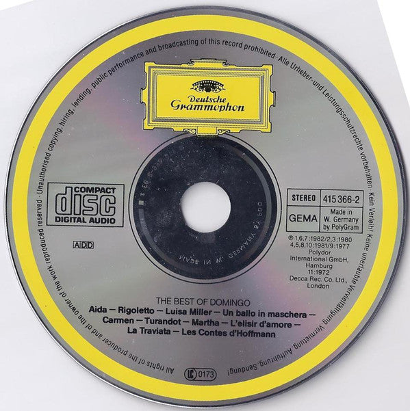 Placido Domingo : The Best Of Domingo (CD, Comp)