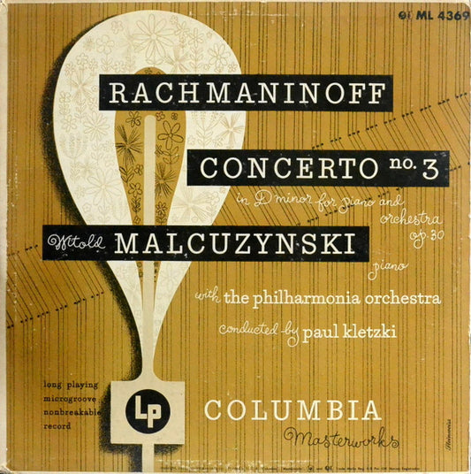 Sergei Vasilyevich Rachmaninoff – Witold Malcuzynsky With Philharmonia Orchestra Conducted By Paul Kletzki : Piano Concerto No.3 In D Minor (LP, Mono)