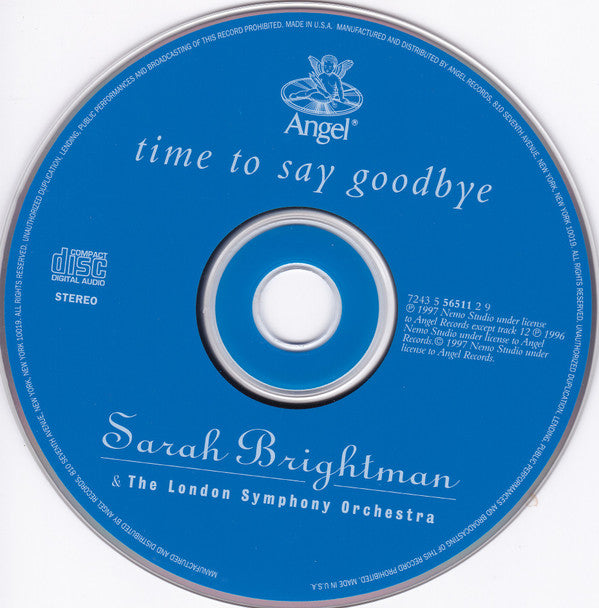 Sarah Brightman & The London Symphony Orchestra : Time To Say Goodbye (CD, Album)