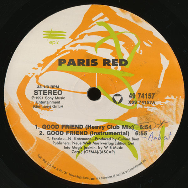 Paris Red : Good Friend (12")
