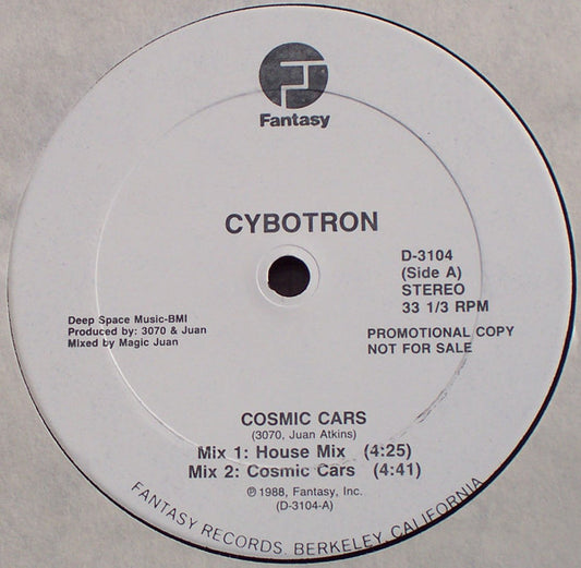 Cybotron : Cosmic Cars (12", Promo)