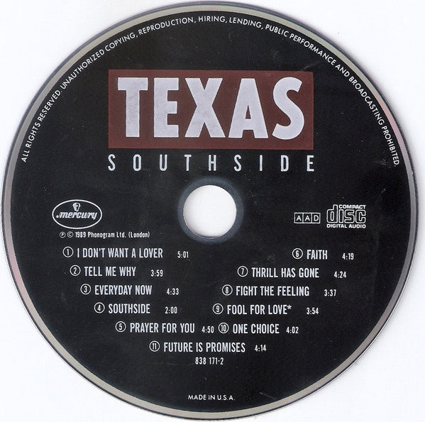Texas : Southside (CD, Album, RE)