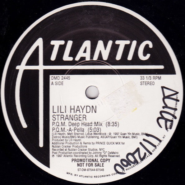 Lili Haydn : Stranger (2x12", Promo)