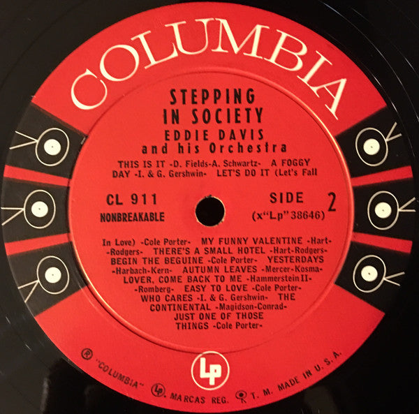 Eddie Davis And His Orchestra : Stepping In Society (LP, Album)