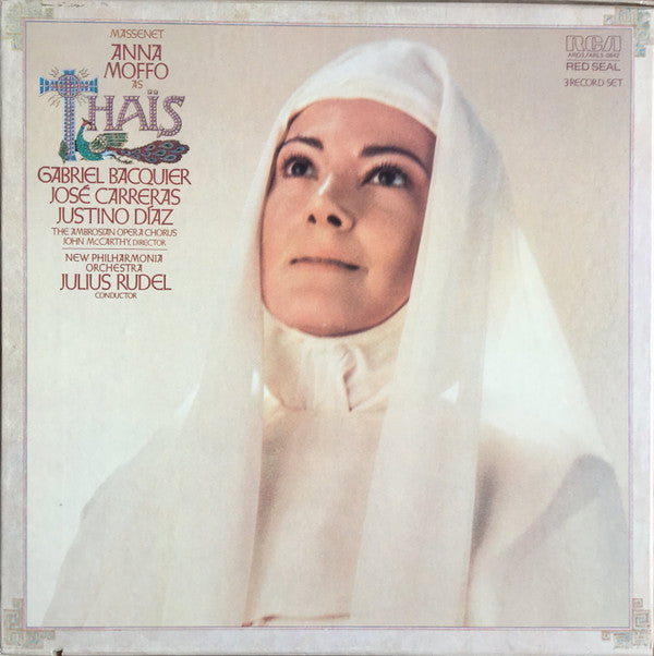 Jules Massenet, Anna Moffo, Gabriel Bacquier, José Carreras, Justino Diaz, New Philharmonia Orchestra, Julius Rudel : Thaïs - Opera In Three Acts (3xLP, Album + Box)