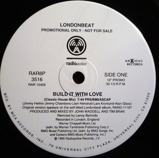 Londonbeat : Build It With Love (12", Promo)