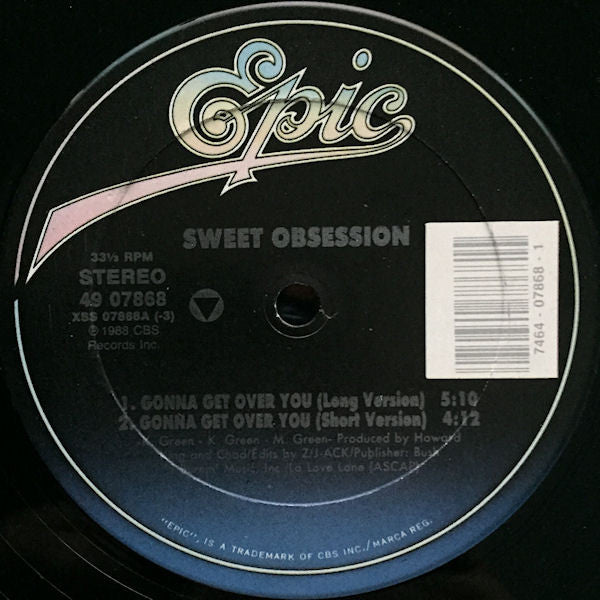 Sweet Obsession : Gonna Get Over You (12")