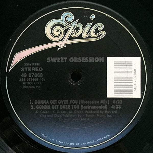 Sweet Obsession : Gonna Get Over You (12")