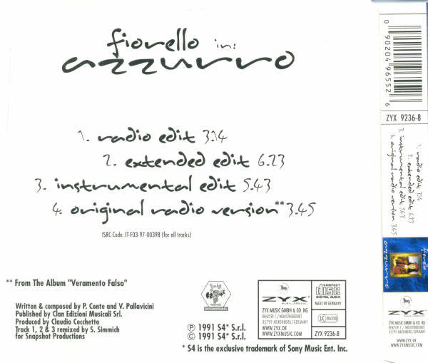 Fiorello : Azzurro (CD, Maxi)