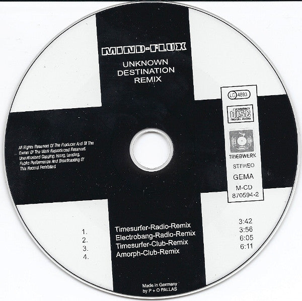 Mind-Flux : Unknown Destination Remix 1998 (CD, Maxi)