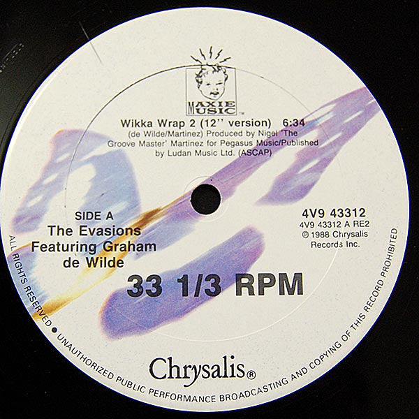 The Evasions Featuring Graham De Wilde : Wikka Wrap 2 / And The Beat Goes On (12", Single)