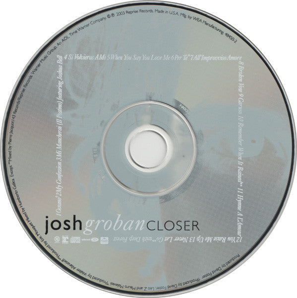 Josh Groban : Closer (CD, Album, Enh)