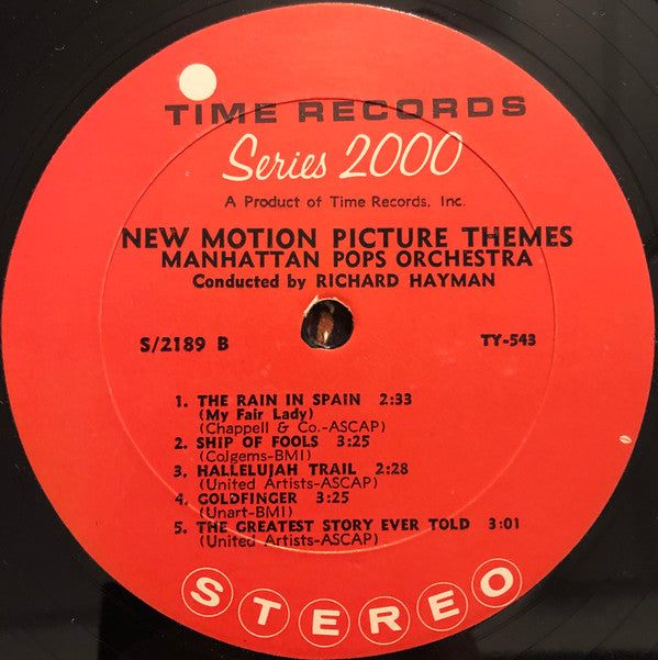 The Manhattan Pops Orchestra : New Motion Picture Themes (LP, Album)