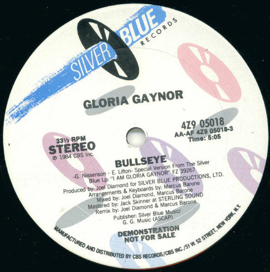 Gloria Gaynor : Bullseye / Chain Of Whispers (12", Promo)