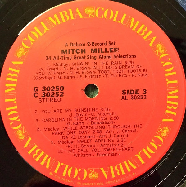 Mitch Miller : 34 All-Time Great Sing Along Selections (2xLP, Comp)
