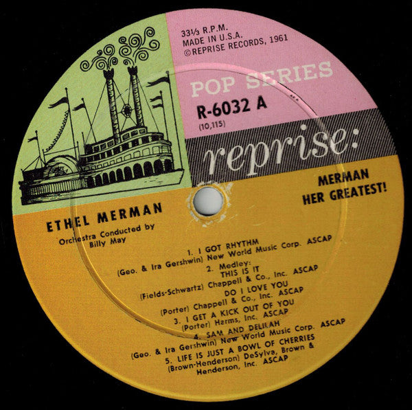 Ethel Merman : Merman... Her Greatest! (LP, Album)
