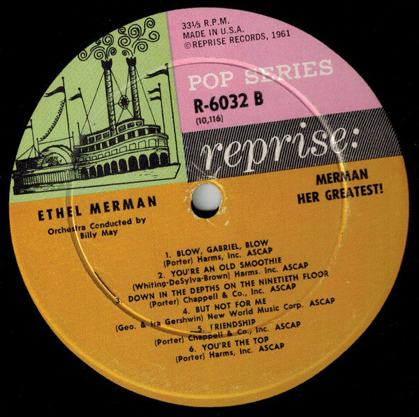 Ethel Merman : Merman... Her Greatest! (LP, Album)