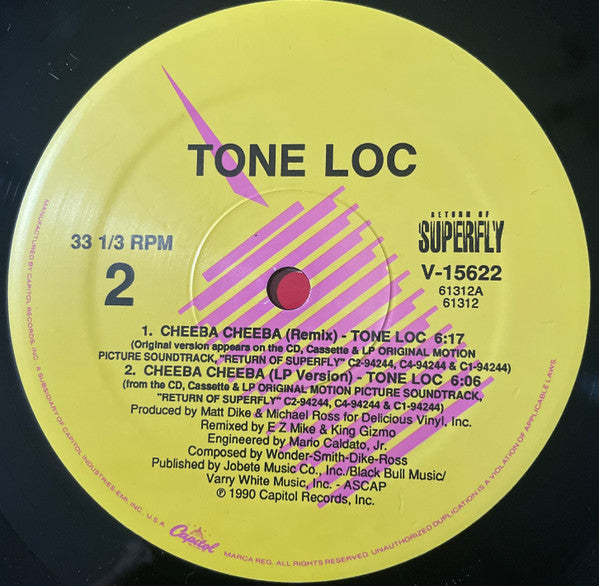 Uzi Bros. / Tone Loc : There's A Riot Jumpin' Off / Cheeba Cheeba (12", Single)