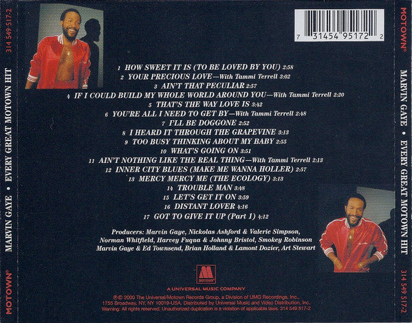 Marvin Gaye : Every Great Motown Hit Of Marvin Gaye (CD, Comp, RE, RM)