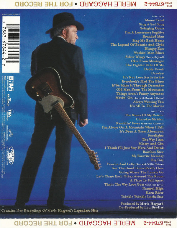 Merle Haggard : For The Record: 43 Legendary Hits (2xCD, Album)