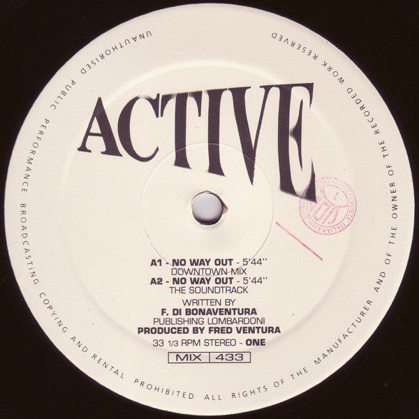 Active : No Way Out (Remix) (12")