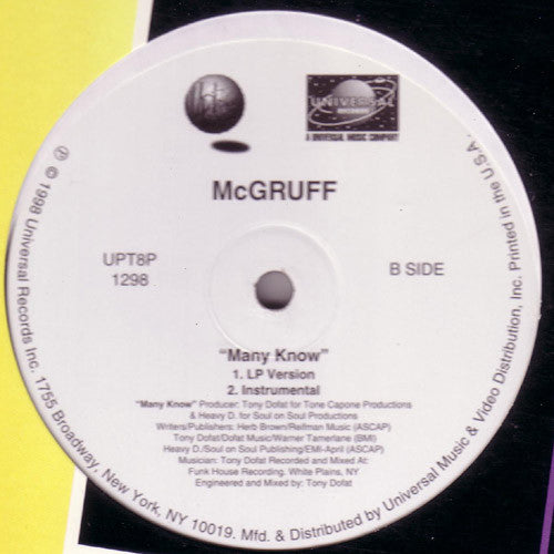 Herb McGruff : This Is How We Do / Many Know (12", Promo)