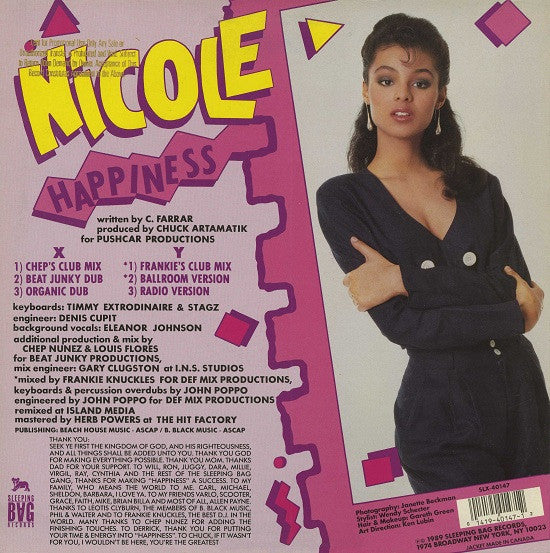 Nicole (4) : Happiness (12", Promo)