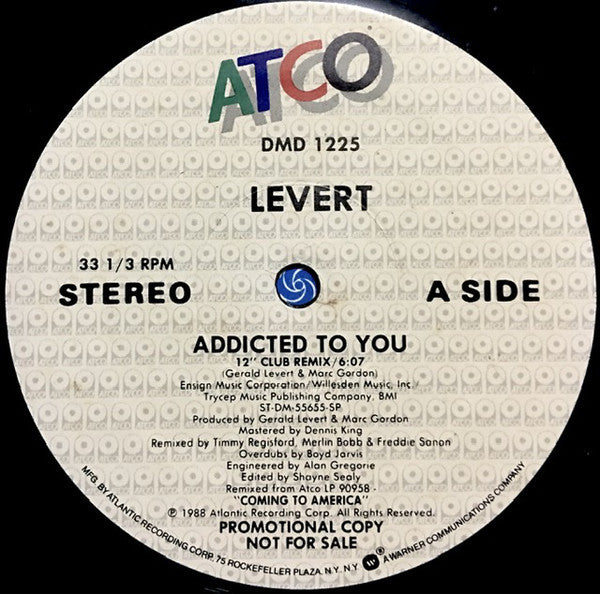 Levert : Addicted To You (12", Promo, SP )