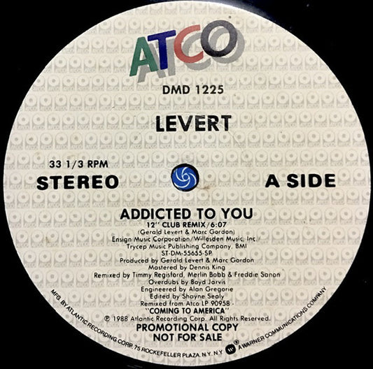 Levert : Addicted To You (12", Promo, SP )