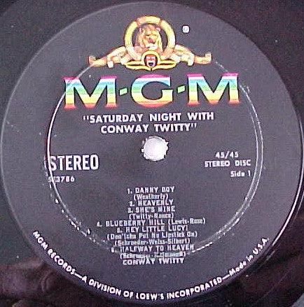 Conway Twitty : Saturday Night With (LP, Album)