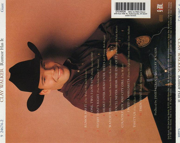 Clay Walker : Rumor Has It (CD, Album, Club)