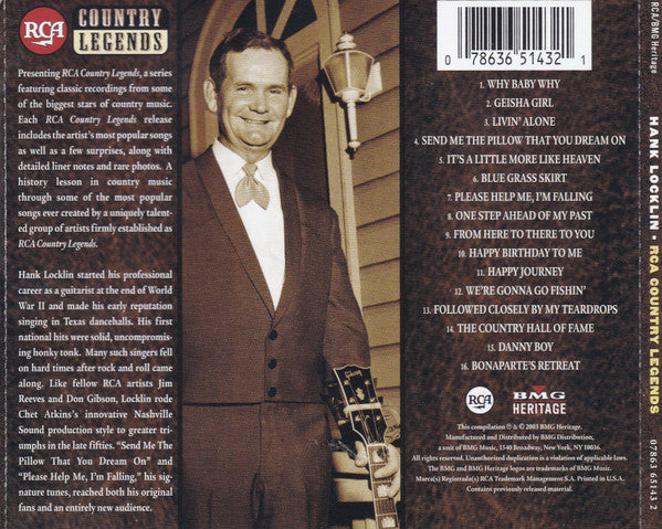 Hank Locklin : RCA Country Legends (CD, Comp)