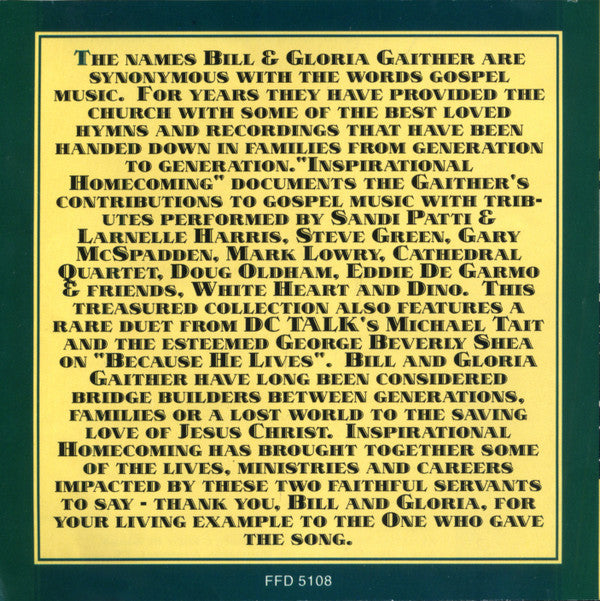 Various : Inspirational Homecoming (CD, Comp, Club)