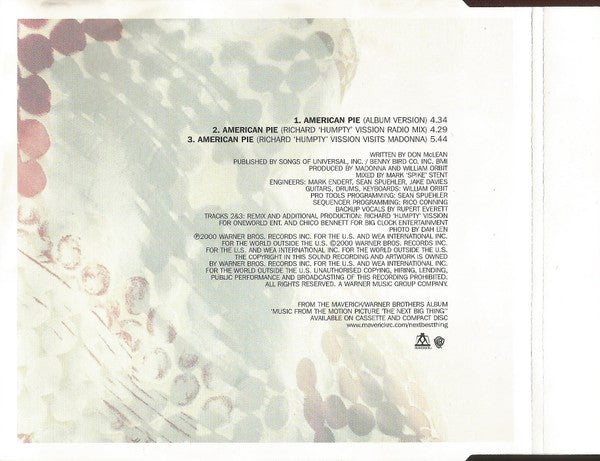 Madonna : American Pie (CD, Single, CD2)