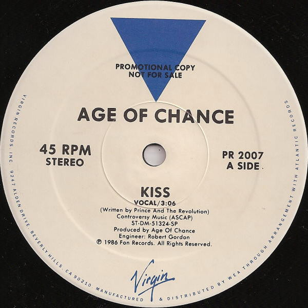 Age Of Chance : Kiss (12", Promo)