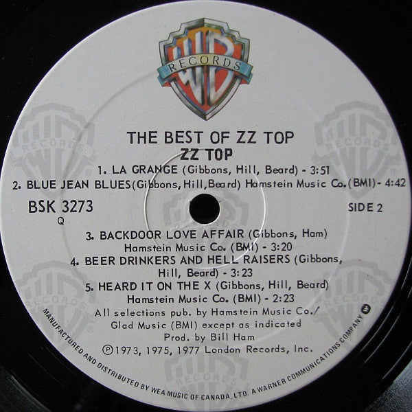 ZZ Top : The Best Of ZZ Top (LP, Comp, RE, Qua)