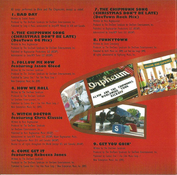 The Chipmunks : Alvin And The Chipmunks: Original Motion Picture Soundtrack (CD, Comp)