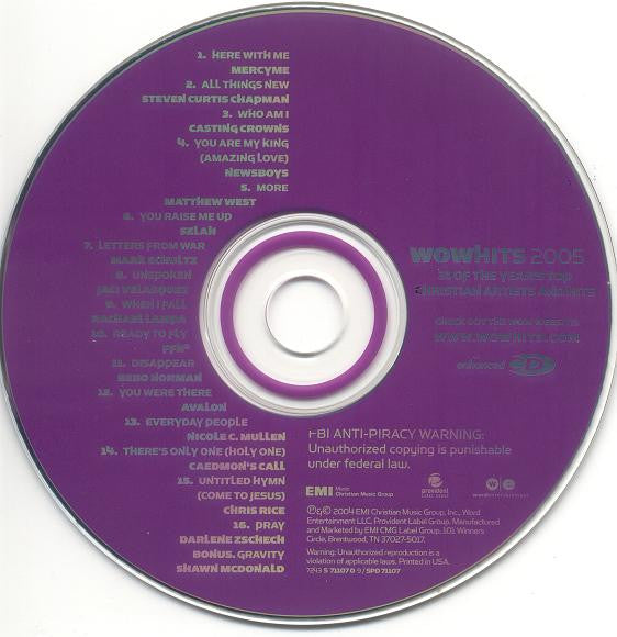 Various : WOW Hits 2005 (31 Of The Year's Top Christian Artists And Hits) (2xCD, Comp, Enh)