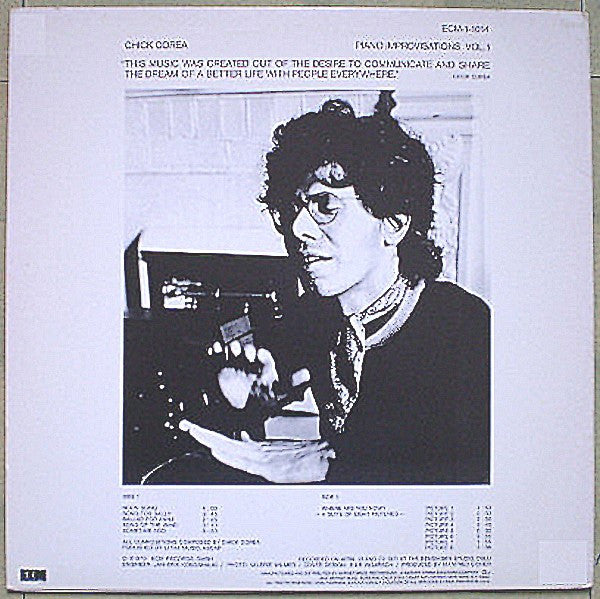 Chick Corea : Piano Improvisations, Vol. 1 (LP, Album)