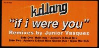 k.d. lang : If I Were You (12", Promo, Ora)
