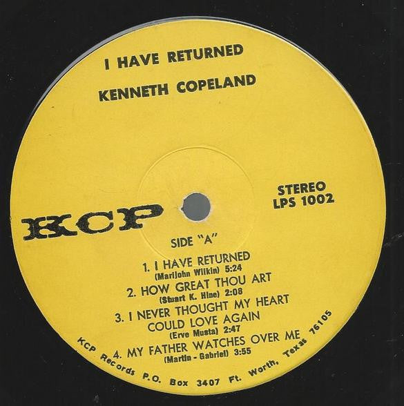 Kenneth Copeland : I Have Returned (LP)