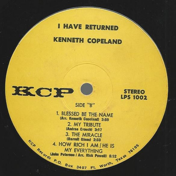 Kenneth Copeland : I Have Returned (LP)